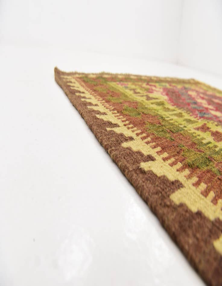 Detail image of  3' 4 x 6' 3  Hand Woven Kilim Maymana Wool Rug
