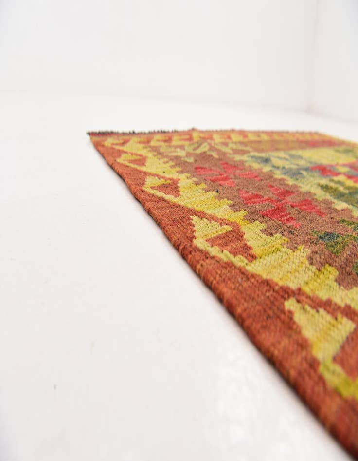 Detail image of  3' 4 x 6' 3  Hand Woven Kilim Maymana Wool Rug