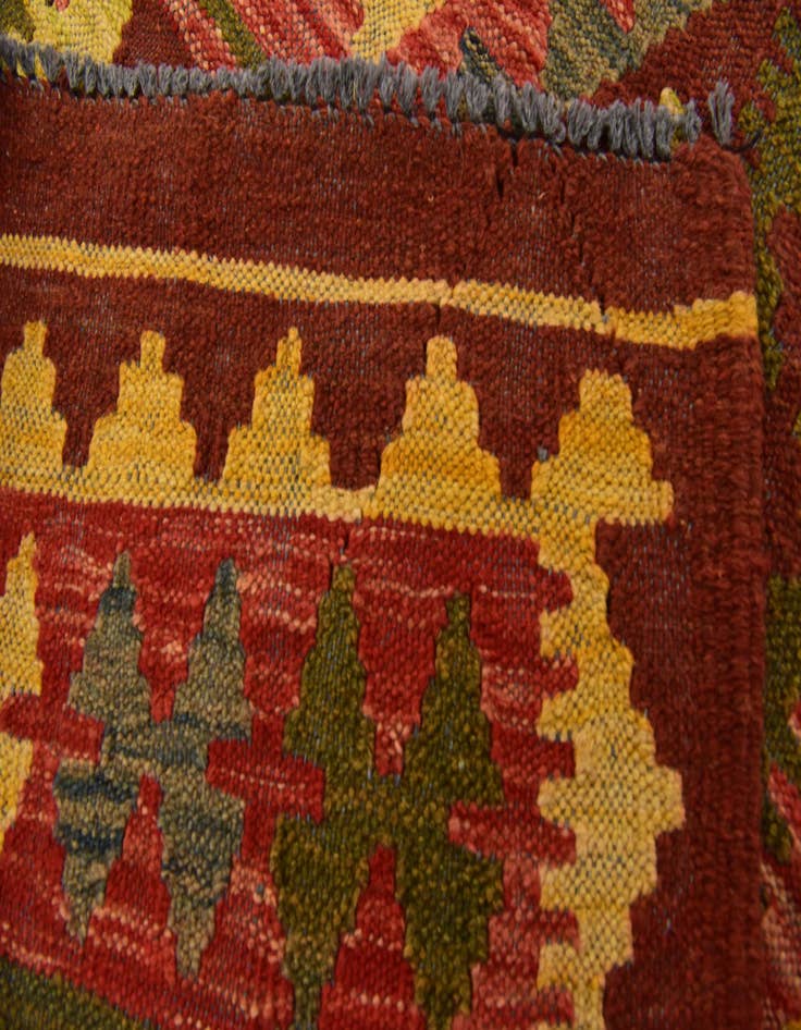 Detail image of 3' 5 x 6' 2 Hand Woven Kilim Maymana Wool Rug