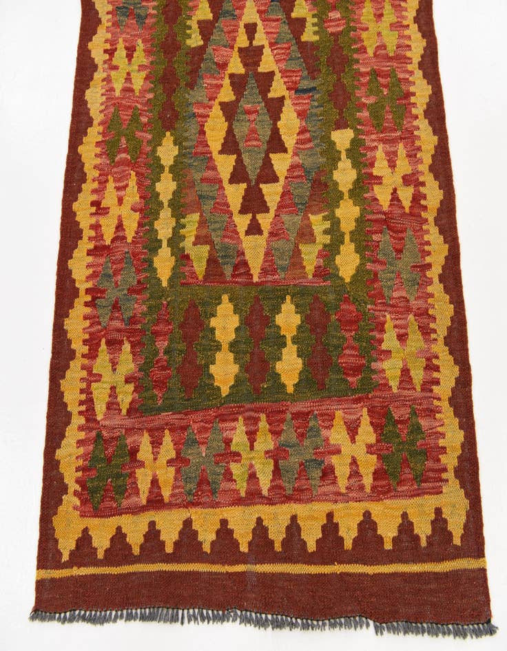 Detail image of 3' 5 x 6' 2 Hand Woven Kilim Maymana Wool Rug