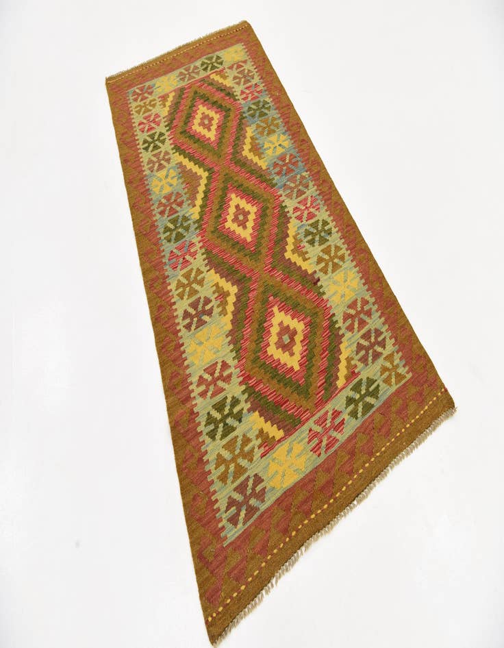 Detail image of  3' 5 x 6' 3  Hand Woven Kilim Maymana Wool Rug