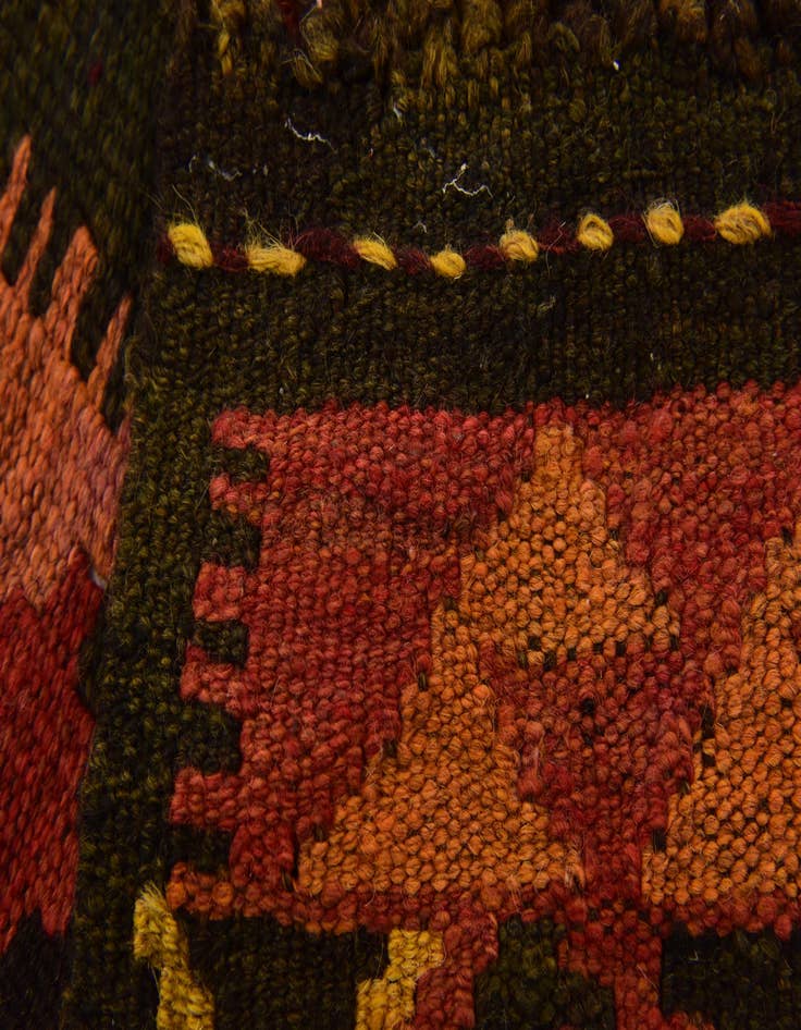 Detail image of  3' 2 x 6' 2  Hand Woven Kilim Maymana Wool Rug
