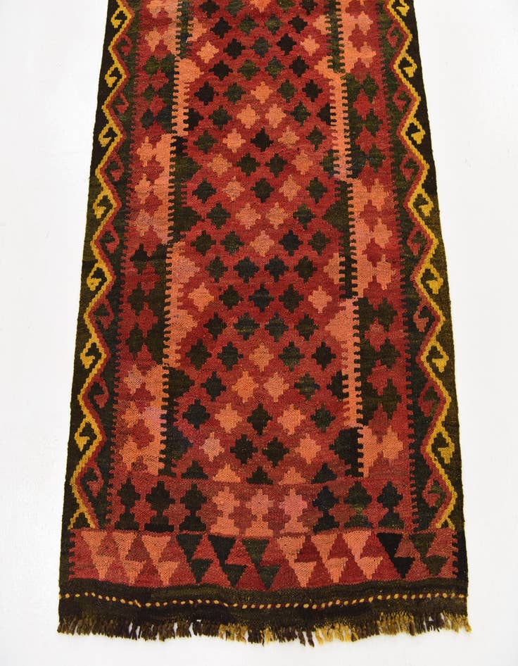 Detail image of  3' 2 x 6' 2  Hand Woven Kilim Maymana Wool Rug