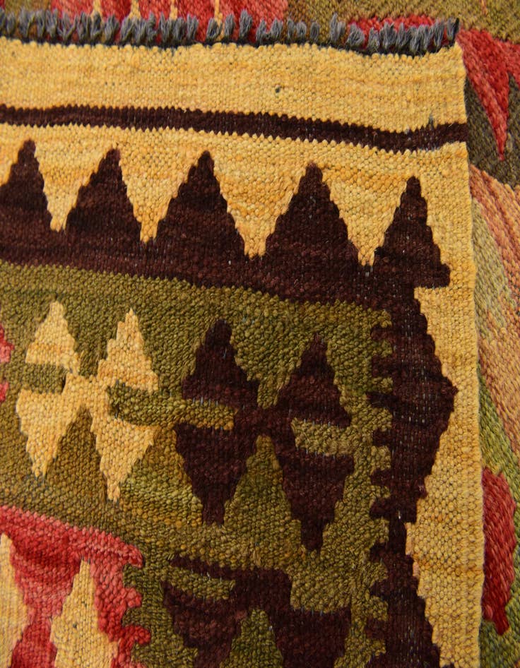 Detail image of  3' 3 x 5'  Hand Woven Kilim Maymana Wool Rug