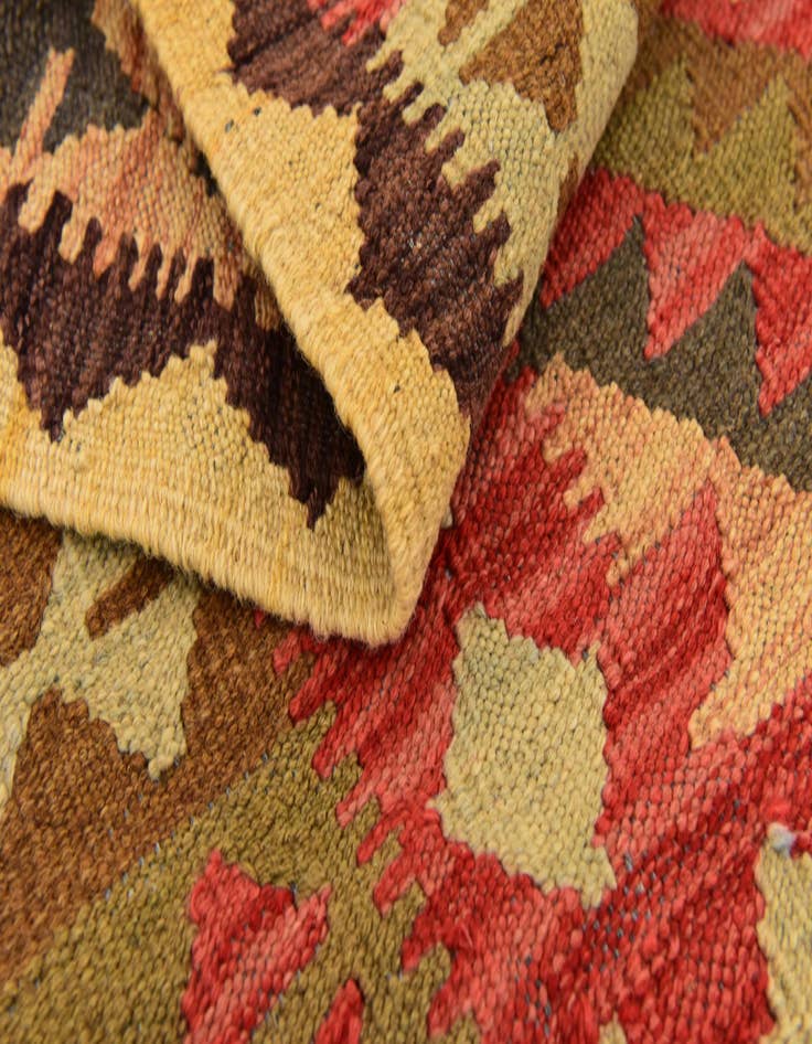 Detail image of  3' 3 x 5'  Hand Woven Kilim Maymana Wool Rug