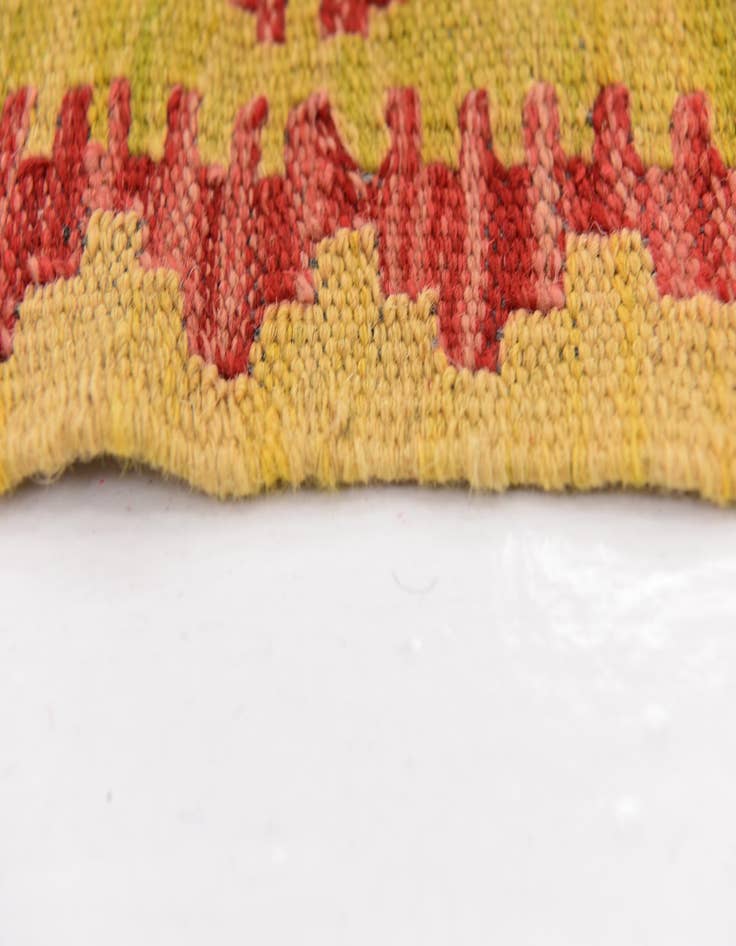 Detail image of  3' 5 x 4' 3  Hand Woven Kilim Maymana Wool Rug