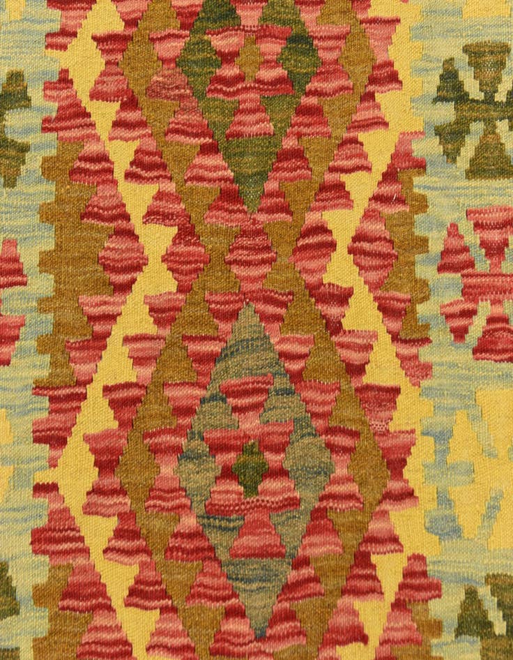 Detail image of 3' 6 x 6' 2 Hand Woven Kilim Maymana Wool Rug