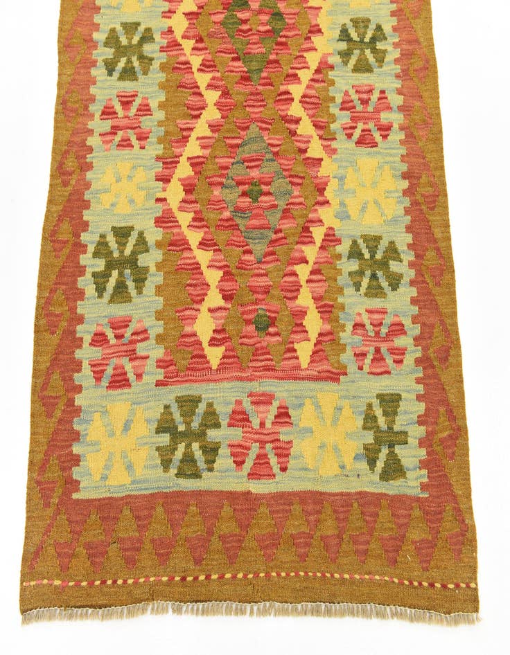 Detail image of 3' 6 x 6' 2 Hand Woven Kilim Maymana Wool Rug