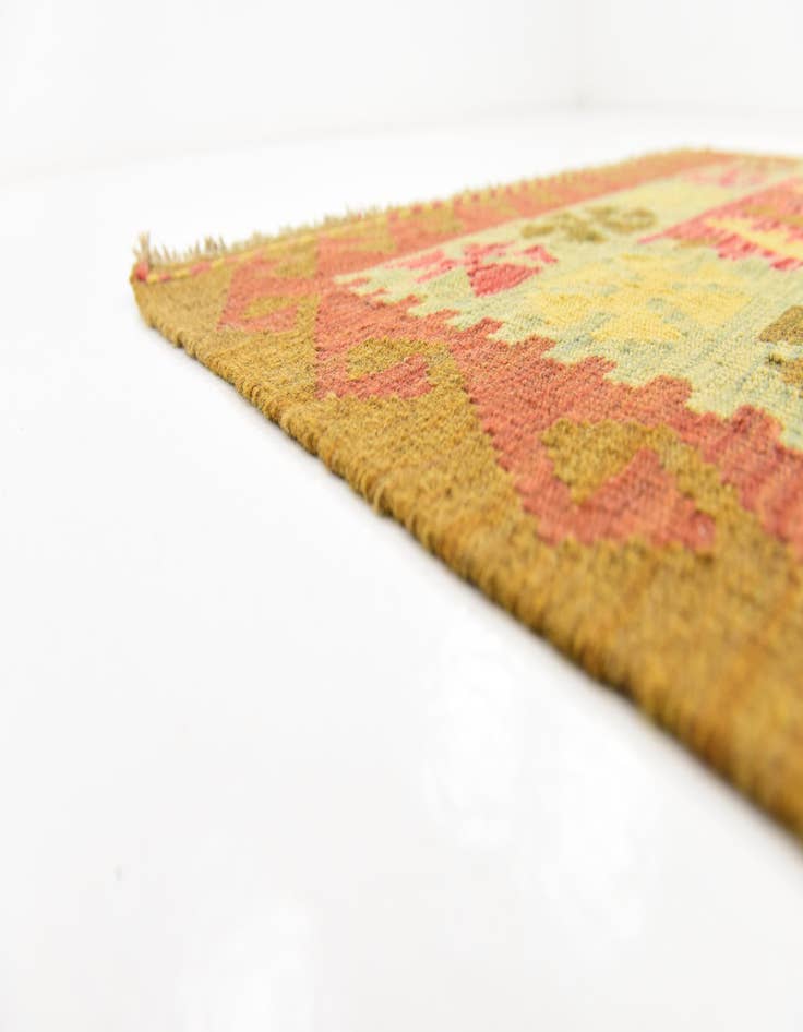 Detail image of 3' 6 x 6' 2 Hand Woven Kilim Maymana Wool Rug