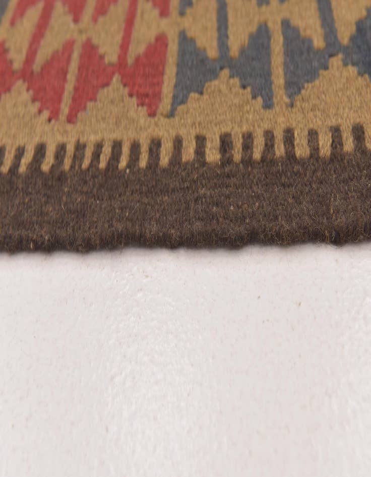 Detail image of  3' 2 x 4' 10  Hand Woven Kilim Maymana Wool Rug