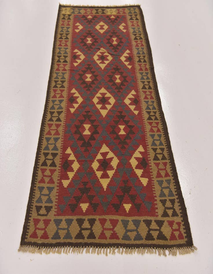 Detail image of  3' 5 x 6' 5  Hand Woven Kilim Maymana Wool Rug