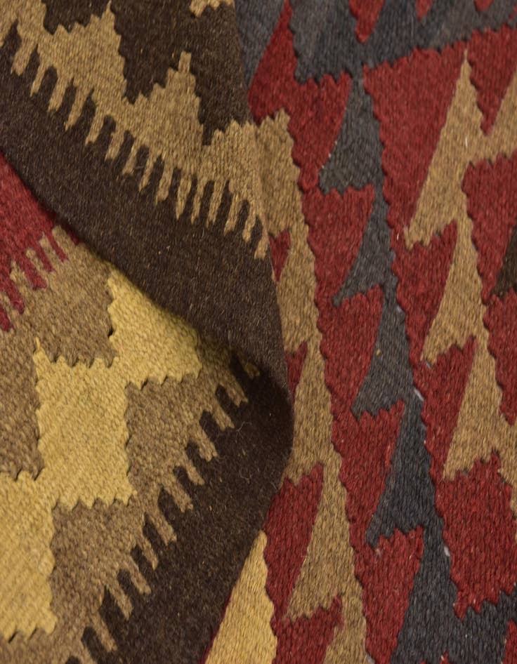 Detail image of  5' x 8' 5  Hand Woven Kilim Maymana Wool Rug