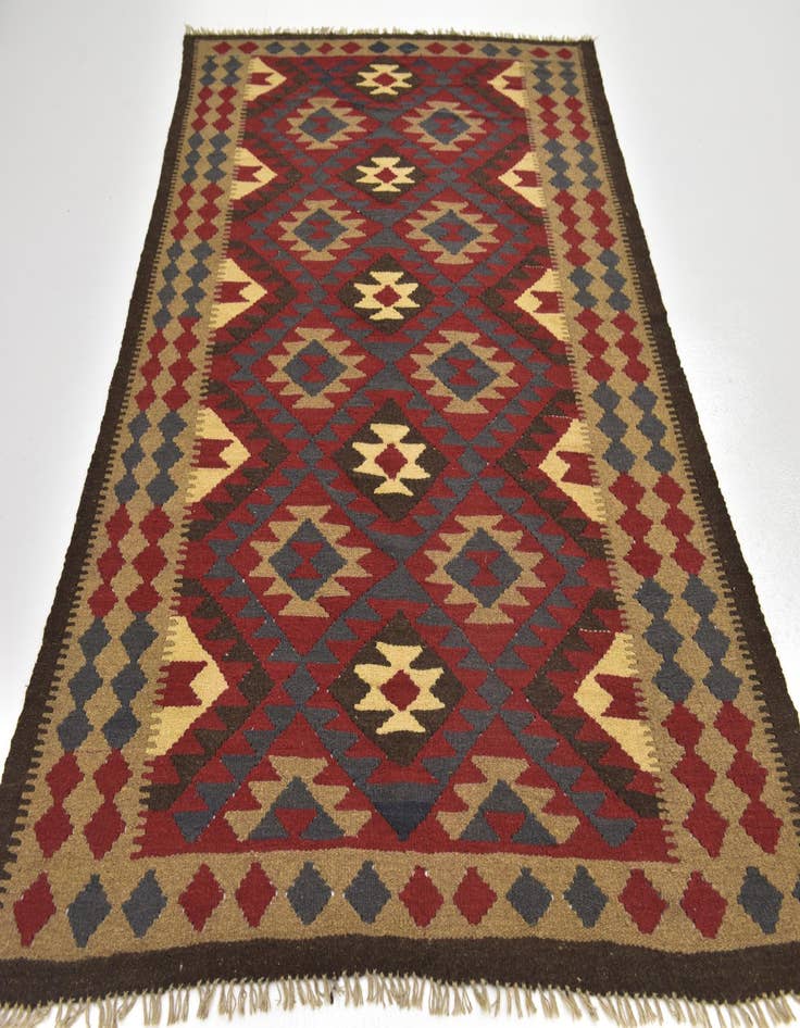 Detail image of  5' 5 x 8' 3  Hand Woven Kilim Maymana Wool Rug