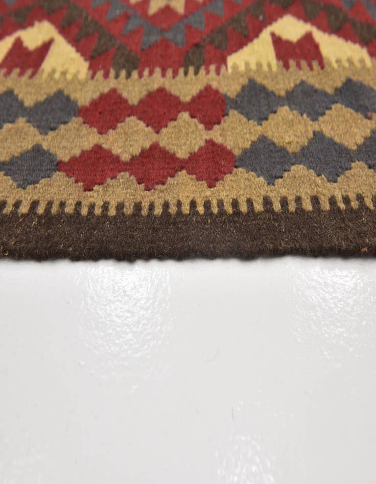 Detail image of  5' 5 x 8' 3  Hand Woven Kilim Maymana Wool Rug