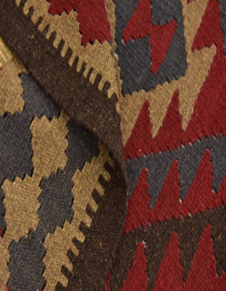 Detail image of  5' 5 x 8' 3  Hand Woven Kilim Maymana Wool Rug