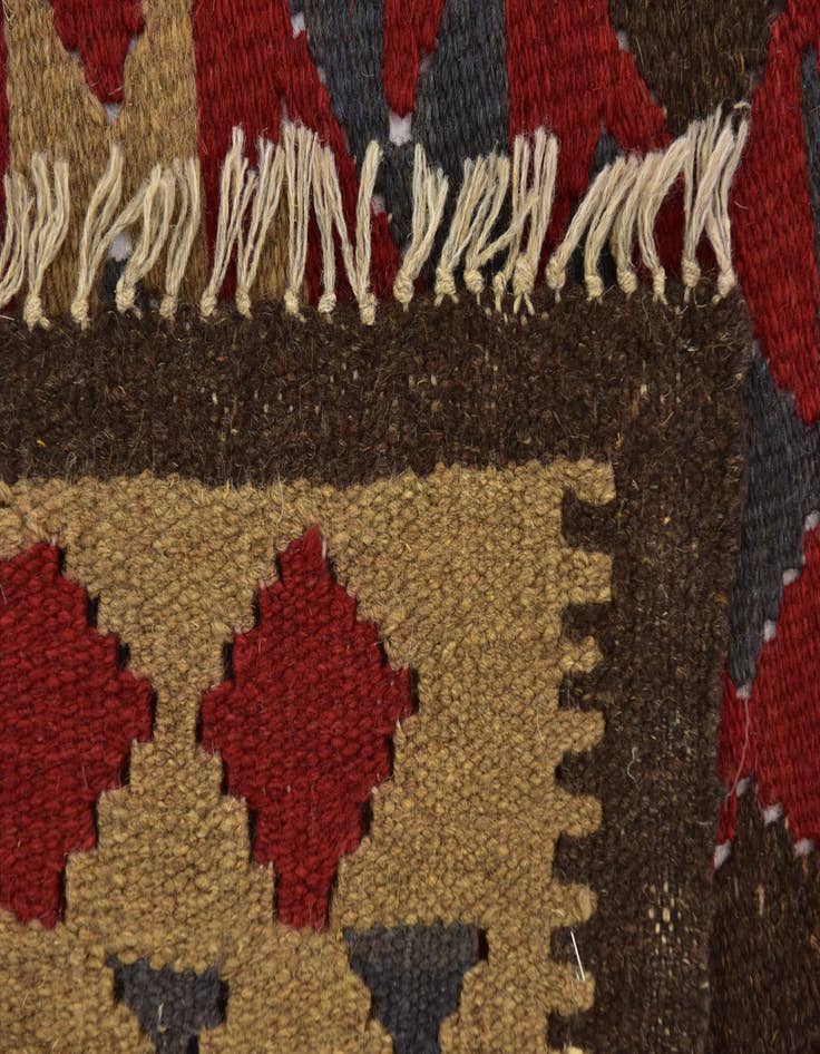 Detail image of  5' 5 x 8' 3  Hand Woven Kilim Maymana Wool Rug