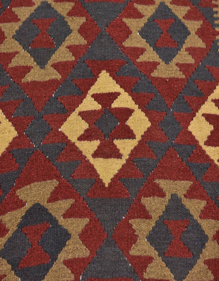 Detail image of  4' 9 x 8' 4  Hand Woven Kilim Maymana Wool Rug