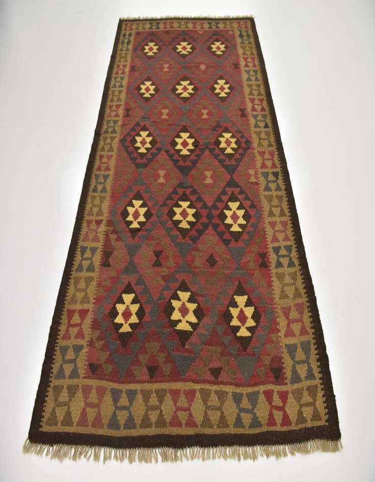 Detail image of  5' x 8'  Hand Woven Kilim Maymana Wool Rug