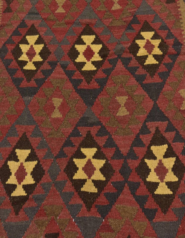 Detail image of  5' x 8'  Hand Woven Kilim Maymana Wool Rug