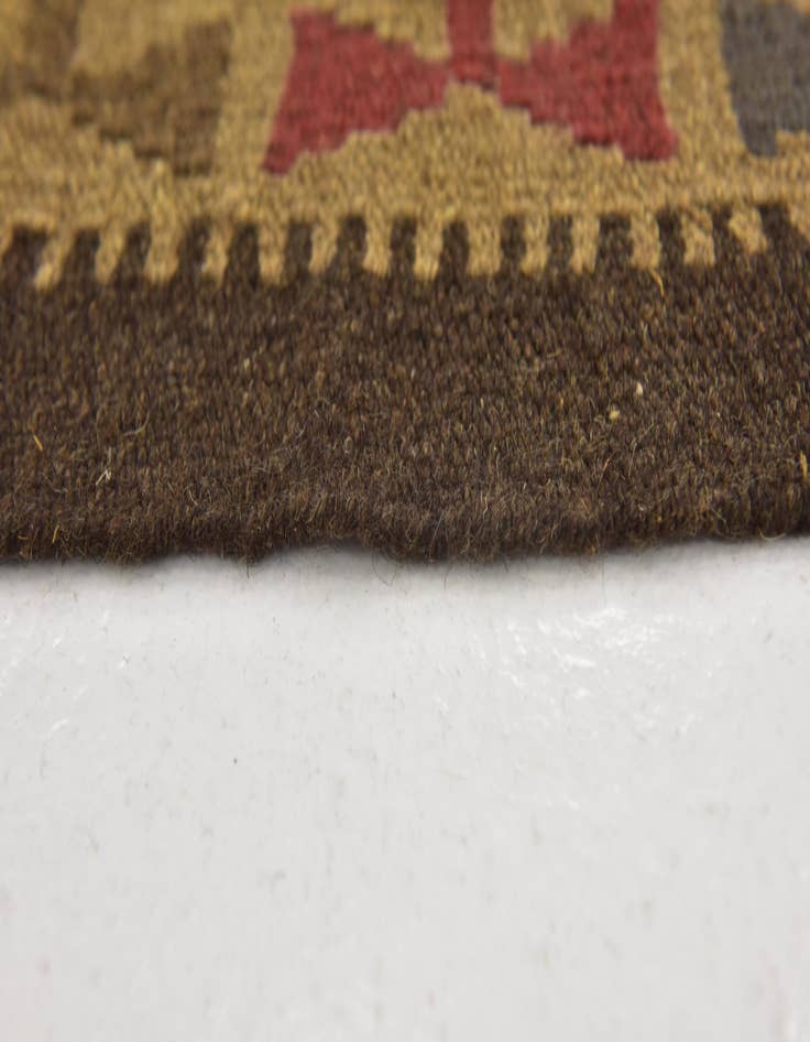 Detail image of  5' x 8'  Hand Woven Kilim Maymana Wool Rug