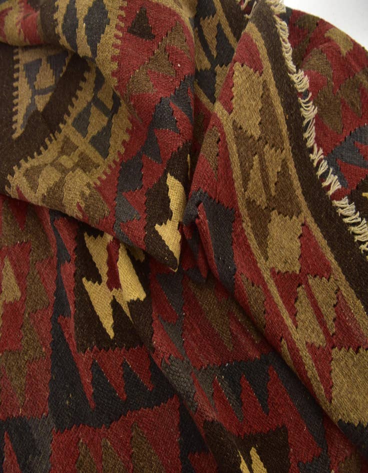 Detail image of  5' x 8'  Hand Woven Kilim Maymana Wool Rug