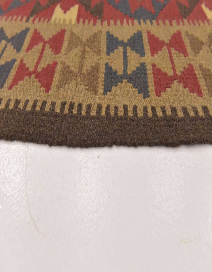 Detail image of  3' 3 x 6' 5  Hand Woven Kilim Maymana Wool Rug