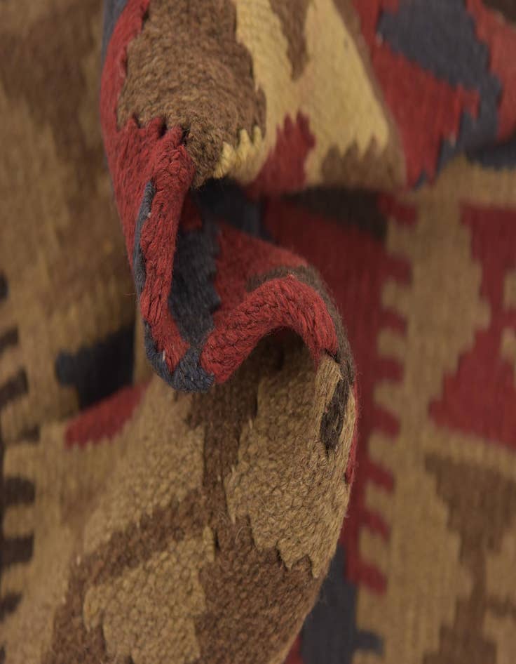 Detail image of  3' 3 x 6' 5  Hand Woven Kilim Maymana Wool Rug