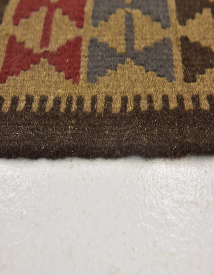 Detail image of  5' 2 x 8' 3  Hand Woven Kilim Maymana Wool Rug