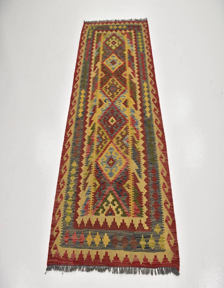 Detail image of  3' 7 x 6' 9  Hand Woven Kilim Maymana Wool Rug