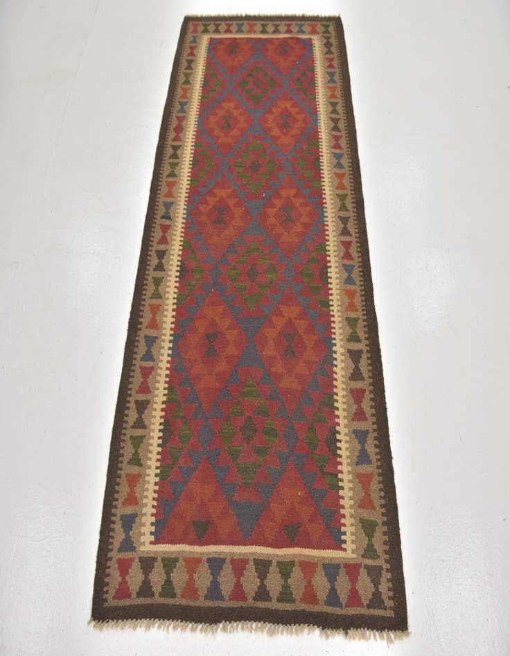 Detail image of  3' 6 x 6' 5  Hand Woven Kilim Maymana Wool Rug