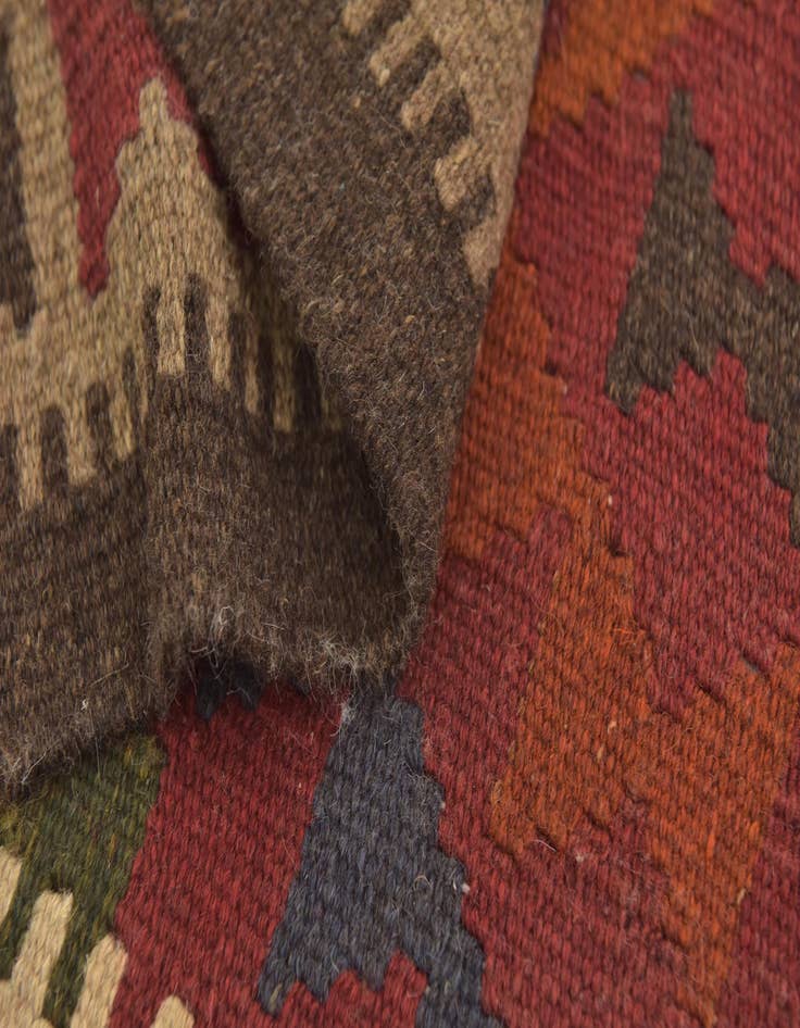 Detail image of  3' 6 x 6' 5  Hand Woven Kilim Maymana Wool Rug