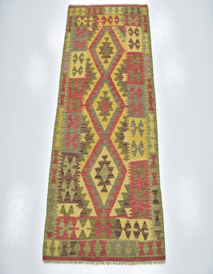 Detail image of  3' 3 x 5'  Hand Woven Kilim Maymana Wool Rug