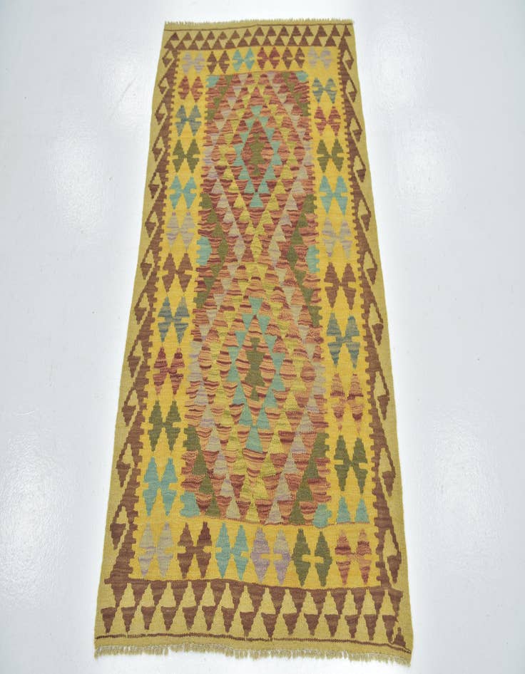 Detail image of  3' 3 x 5'  Hand Woven Kilim Maymana Wool Rug