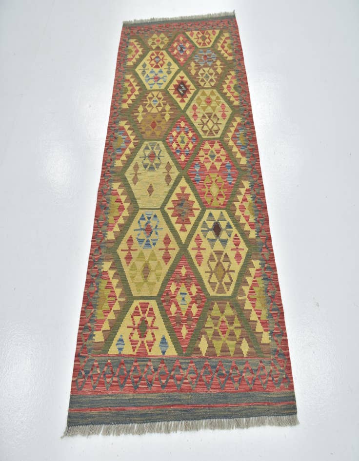 Detail image of  3' 6 x 6' 5  Hand Woven Kilim Maymana Wool Rug