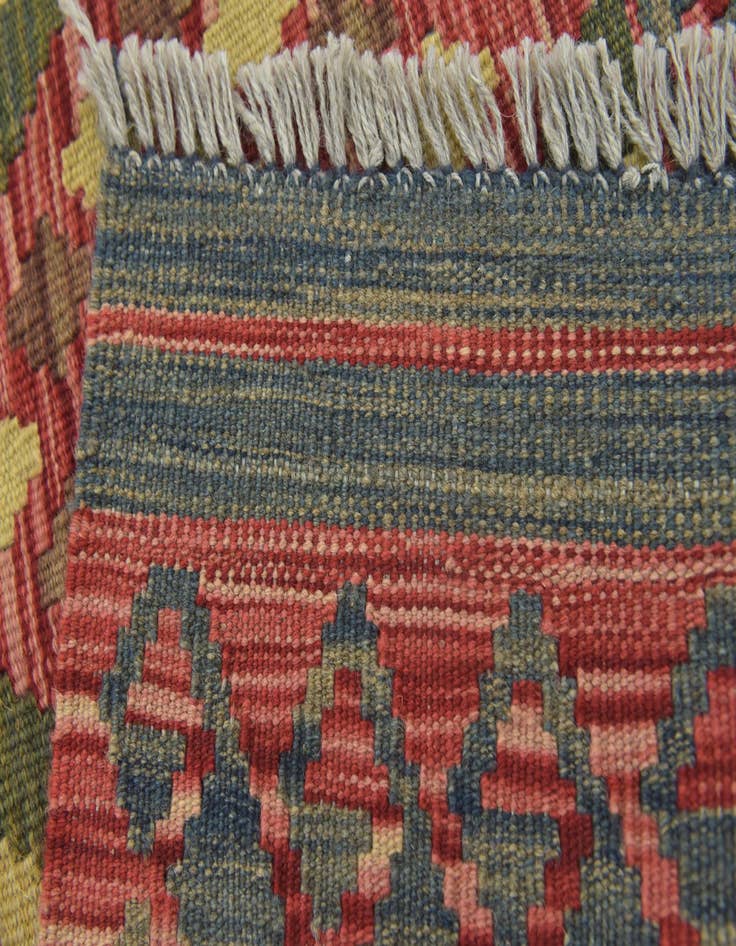 Detail image of  3' 6 x 6' 5  Hand Woven Kilim Maymana Wool Rug