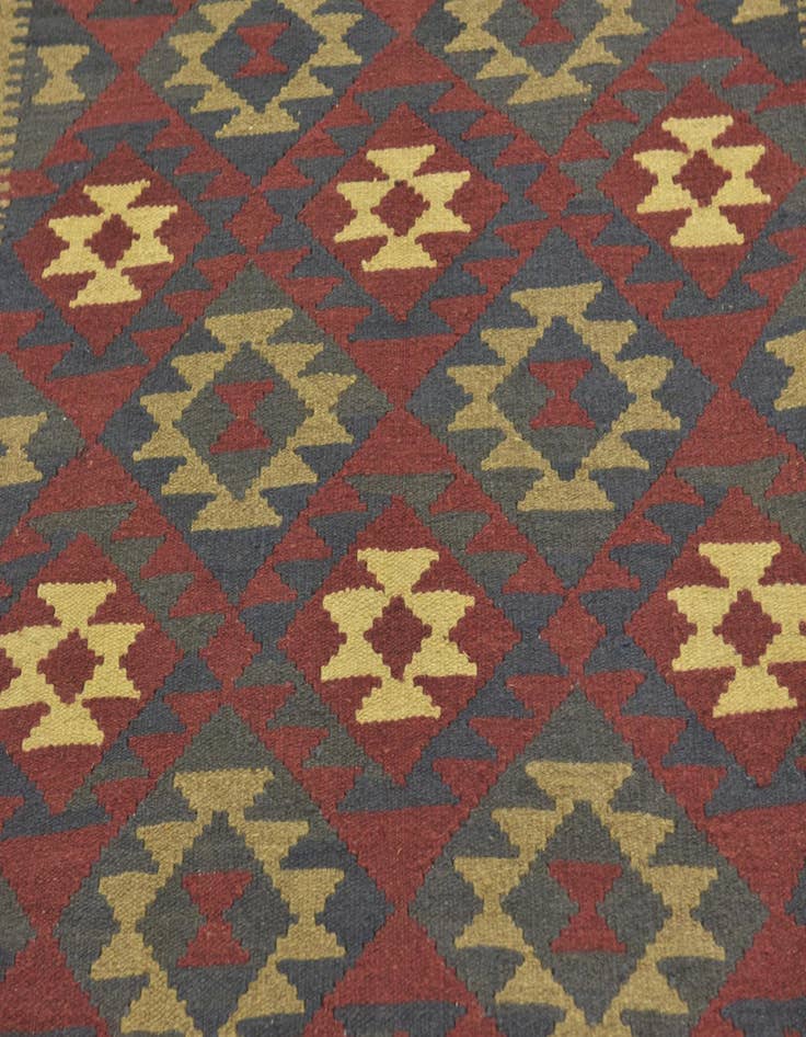 Detail image of  5' x 8' 6  Hand Woven Kilim Maymana Wool Rug
