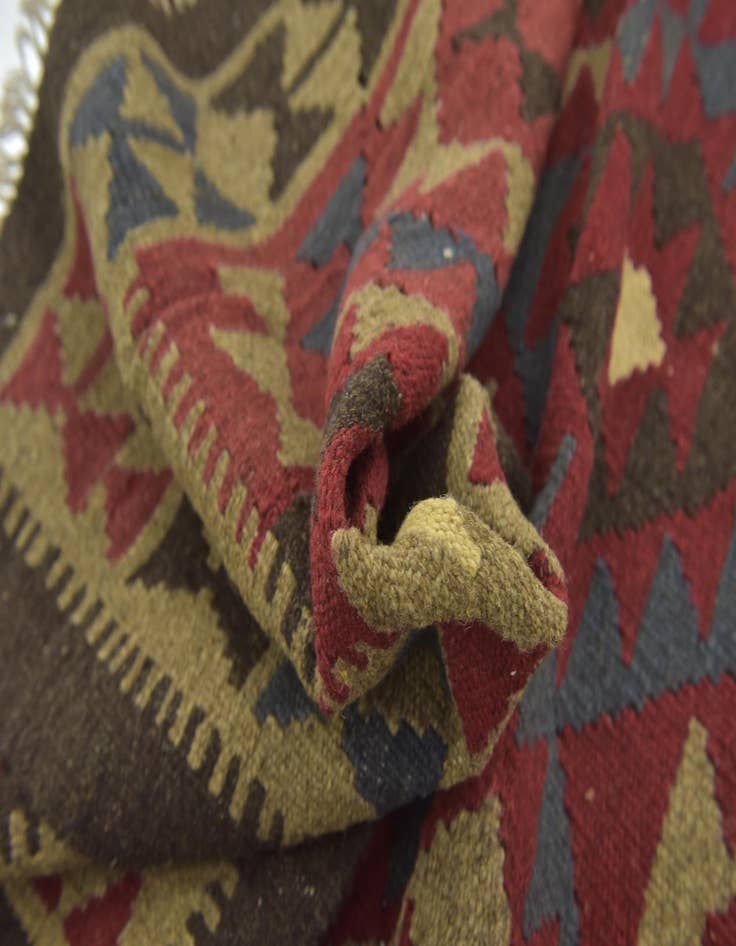 Detail image of  4' 9 x 8' 2  Hand Woven Kilim Maymana Wool Rug