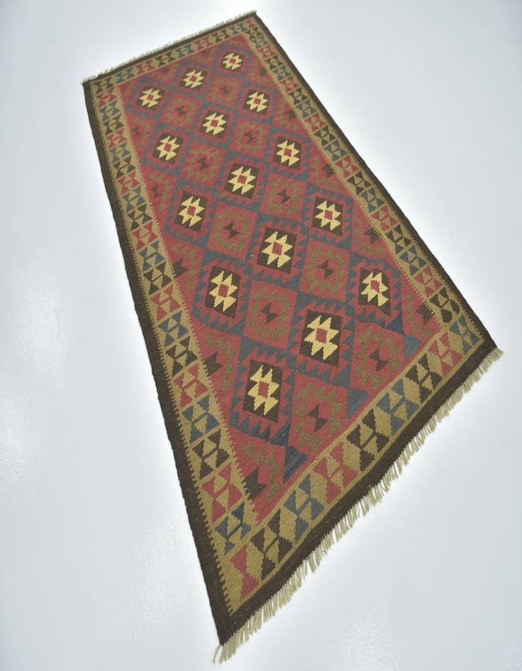 Detail image of  5' x 8' 5  Hand Woven Kilim Maymana Wool Rug