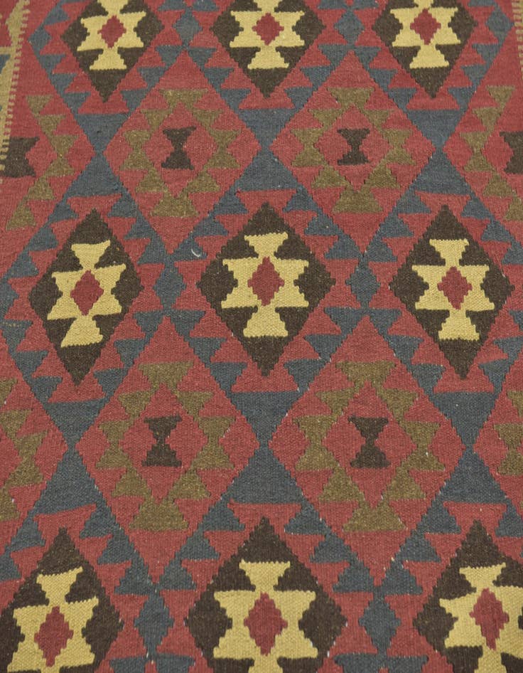 Detail image of  5' x 8' 5  Hand Woven Kilim Maymana Wool Rug