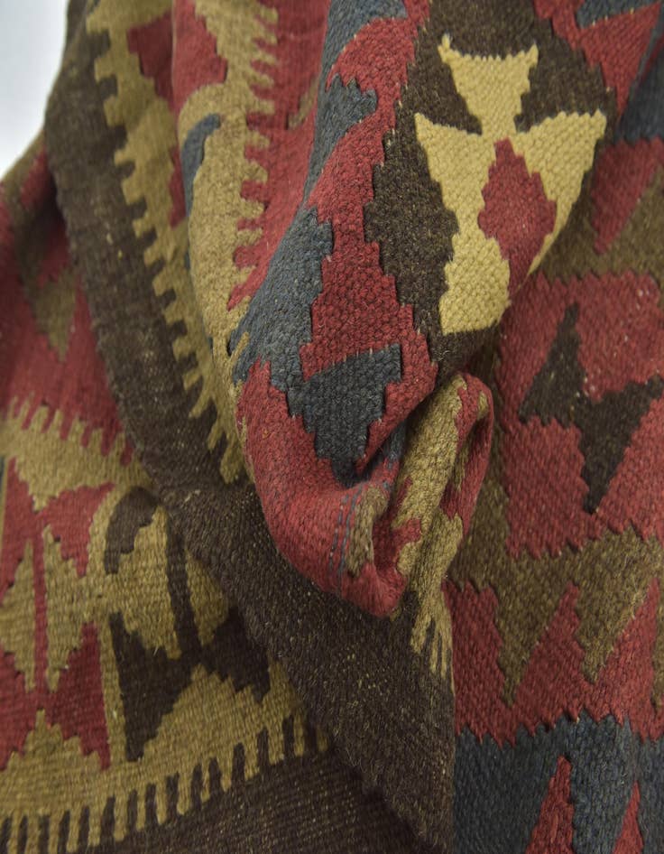 Detail image of  5' x 8' 5  Hand Woven Kilim Maymana Wool Rug