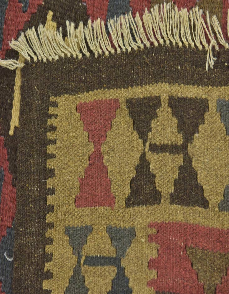 Detail image of  5' x 8' 5  Hand Woven Kilim Maymana Wool Rug
