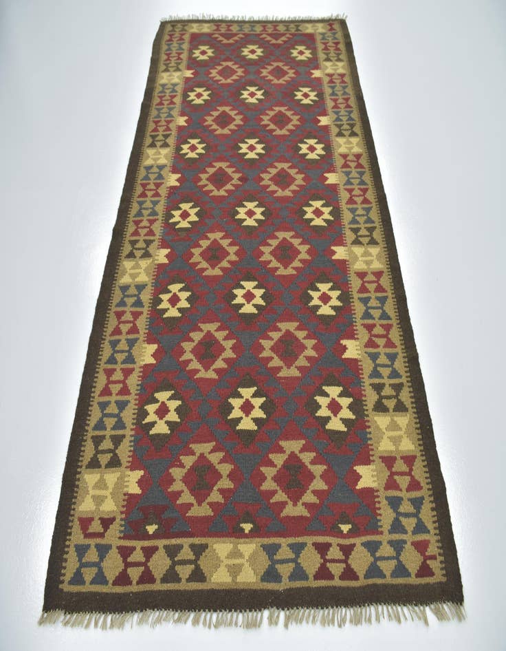 Detail image of  5' 3 x 8' 3  Hand Woven Kilim Maymana Wool Rug