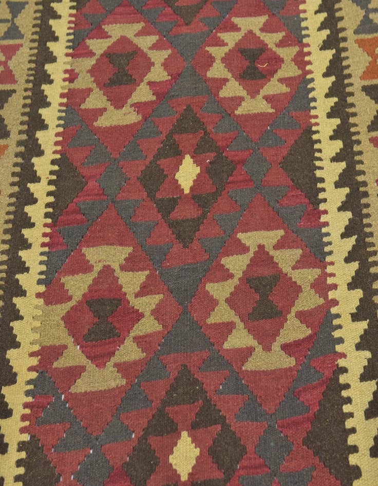 Detail image of  5' x 8' 2  Hand Woven Kilim Maymana Wool Rug
