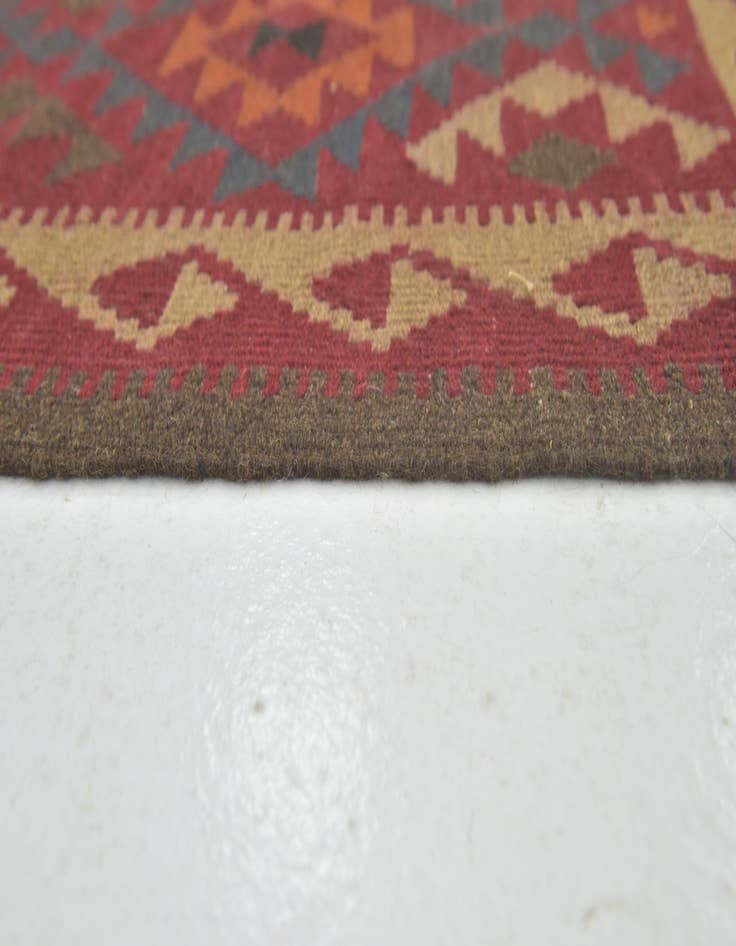 Detail image of  3' 3 x 6' 3  Hand Woven Kilim Maymana Wool Rug