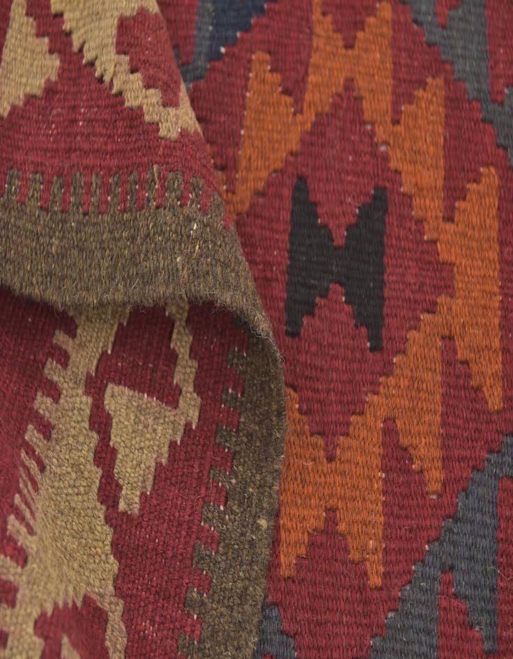 Detail image of  3' 3 x 6' 3  Hand Woven Kilim Maymana Wool Rug