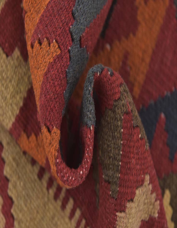 Detail image of  3' 3 x 6' 3  Hand Woven Kilim Maymana Wool Rug