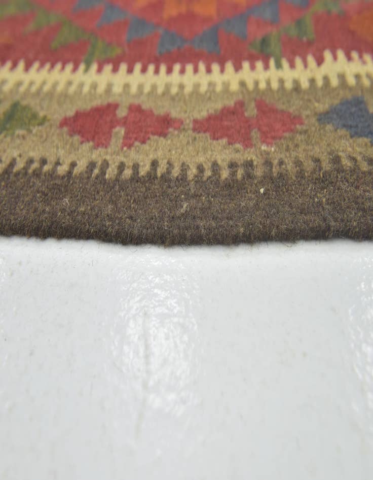 Detail image of  3' 6 x 6' 8  Hand Woven Kilim Maymana Wool Rug