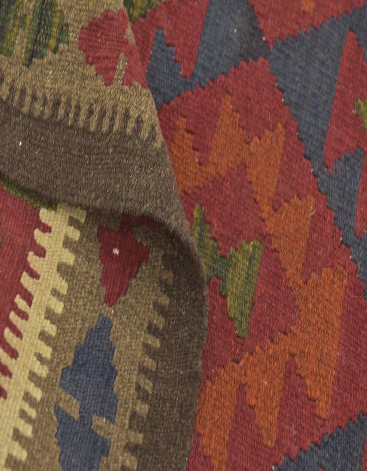 Detail image of  3' 6 x 6' 8  Hand Woven Kilim Maymana Wool Rug