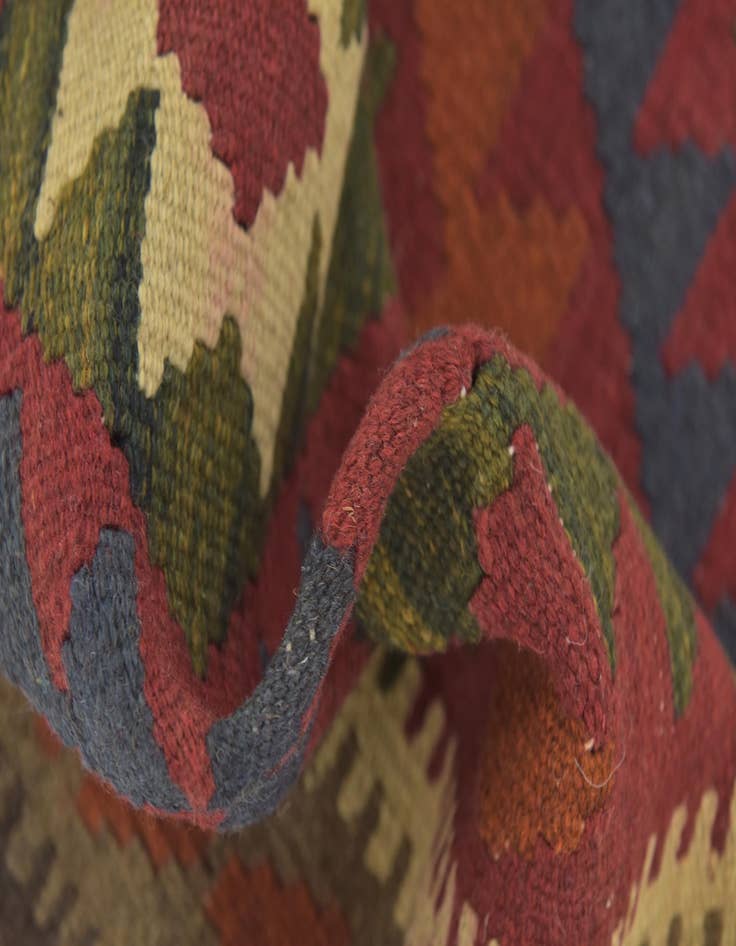 Detail image of  3' 6 x 6' 8  Hand Woven Kilim Maymana Wool Rug