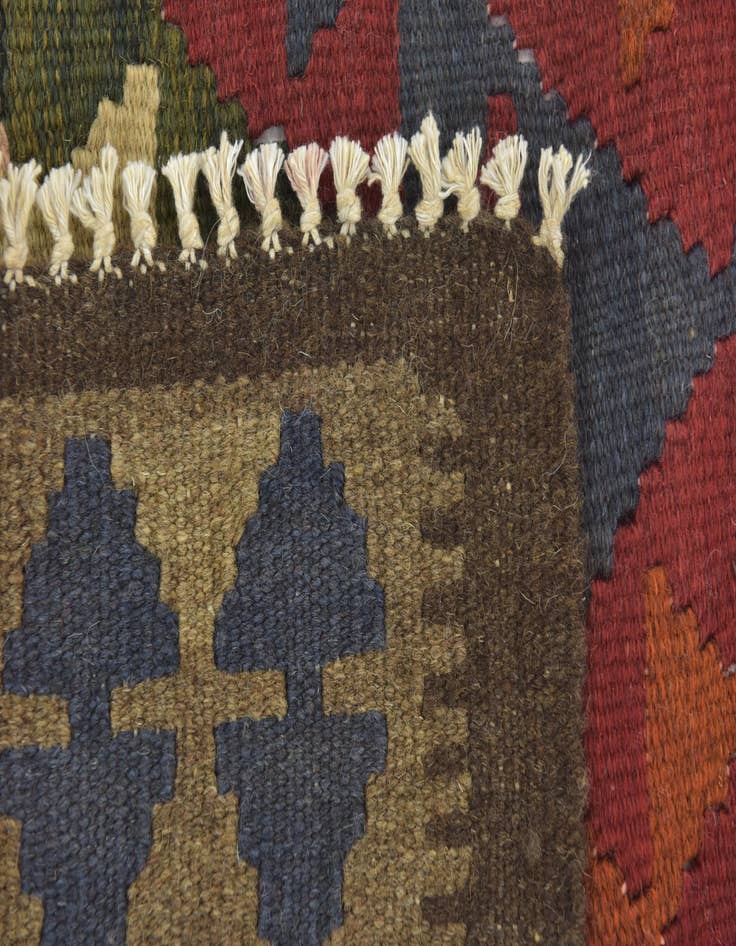 Detail image of  3' 6 x 6' 8  Hand Woven Kilim Maymana Wool Rug
